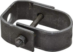 Made in USA - 1" Pipe, 3/8" Rod, Carbon Steel Adjustable Clevis Hanger - Black Coated, 610 Lb Capacity - A1 Tooling