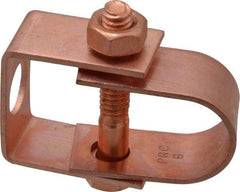 Value Collection - 1/2" Pipe, 3/8" Rod, Carbon Steel Adjustable Clevis Hanger - Copper Plated, 150 Lb Capacity - A1 Tooling