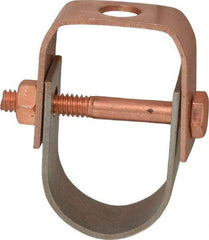 Value Collection - 1" Pipe, 3/8" Rod, Carbon Steel Adjustable Clevis Hanger - Copper Plated, 250 Lb Capacity - A1 Tooling