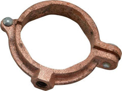 Value Collection - 2" Pipe, 3/8" Rod, Copper Painted Split Clamp - 180 Lb Capacity, Malleable Iron - A1 Tooling