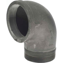 Black 90 ° Street Elbow: 4″, 150 psi, Threaded Malleable Iron, Black Finish, Class 150