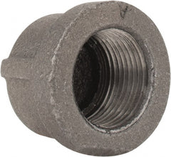 Black Cap: 3/4″, 150 psi, Threaded Malleable Iron, Black Finish, Class 150