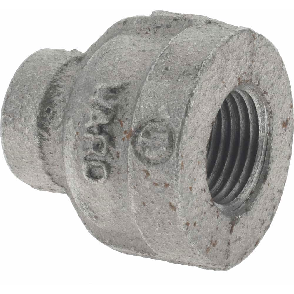 Black Reducing Coupling: 3/8 x 1/8″, 150 psi, Threaded Malleable Iron, Black Finish, Class 150