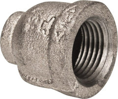 Black Reducing Coupling: 1/2 x 1/8″, 150 psi, Threaded Malleable Iron, Black Finish, Class 150