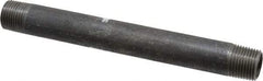 Made in USA - Schedule 40, 1/2" Diam x 7" Long Steel Black Pipe Nipple - Threaded - A1 Tooling