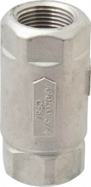 Conbraco - 3/4" Stainless Steel Check Valve - Inline, FNPT x FNPT - A1 Tooling