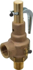 Conbraco - 3/4" Inlet, 1" Outlet, High Pressure Safety Relief Valve - 125 Max psi, Bronze, 1,402 Lb per Hour - A1 Tooling