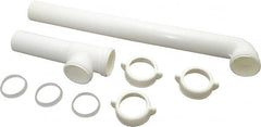 Federal Process - 1-1/2 Outside Diameter, Two Sink Traps with End Outlet - 16 Inch Long, White, Polypropylene - A1 Tooling