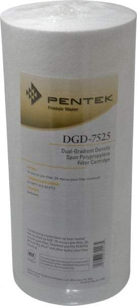 Pentair - 4-1/2" OD, 75/25µ, Polypropylene Dual Gradient Cartridge Filter - 9-3/4" Long, Reduces Sediments - A1 Tooling