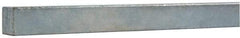 Made in USA - 12" Long x 3/8" High x 3/8" Wide, Zinc-Plated Key Stock - Low Carbon Steel - A1 Tooling