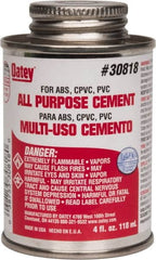 Oatey - 4 oz All-Purpose Medium Bodied Cement - Clear, Use with ABS, PVC & CPVC up to 6" Diam - A1 Tooling