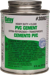 Oatey - 8 oz Heavy Duty Cement - Clear, Use with PVC up to 12" Diam - A1 Tooling