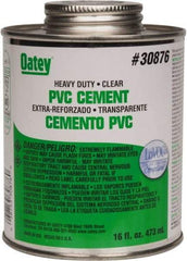 Oatey - 16 oz Heavy Duty Cement - Clear, Use with PVC up to 12" Diam - A1 Tooling