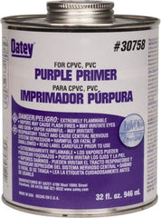 Oatey - 32 oz All Purpose Primer/Cleaner - Purple, Use with PVC & CPVC - A1 Tooling