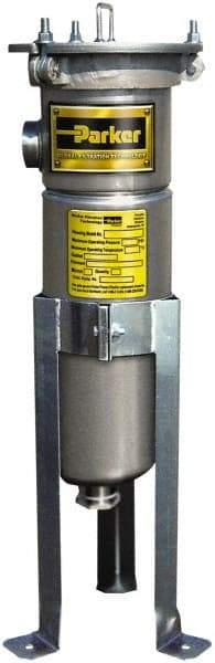 Parker - 2 Inch, Stainless Steel, Bag Filter Housing - FNPT End Connection, 160 GPM Max Flow - A1 Tooling