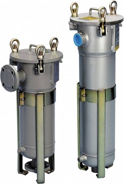 Parker - 2 Inch Pipe, FNPT End Connections, 10 Inch Long Cartridge, 43.06 Inch Long, Cartridge Filter Housing with Pressure Relief - 12 Cartridges, 60 Max GPM Flow Rate, 150 psi Max Working Pressure, 316L Grade - A1 Tooling