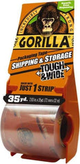 Gorilla Tape - 2-7/8" x 35 Yd Clear Acrylic Adhesive Packaging Tape - BOPP Film Backing, 3.4 mil Thick, 44 Lb Tensile Strength - A1 Tooling