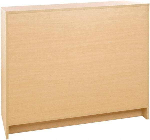 ECONOCO - 3 Shelf, Closed Shelving Wrap Counter - 20 Inch Wide x 20 Inch Deep x 38 Inch High, Maple - A1 Tooling