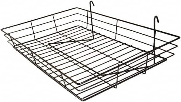 ECONOCO - 4-1/2 High, Open Shelving Accessory/Component - Semi-Gloss Finish, 24" Long, Use with Wire Grid Panels - A1 Tooling