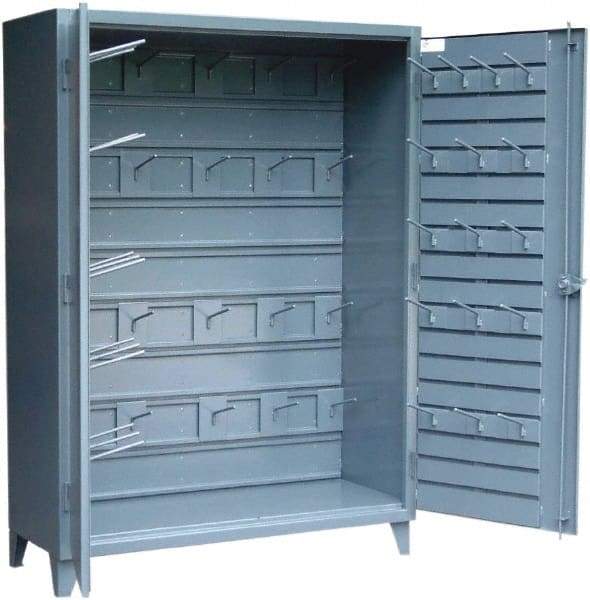 Strong Hold - Locking Storage Cabinet - Steel, 48" Wide x 24" Deep x 78" High, Dark Gray - A1 Tooling