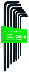 7 Piece - T6; T7; T8; T9; T10; T15; T20 MagicRing® Screw Holding - Torx Long Arm L-Key Set - A1 Tooling