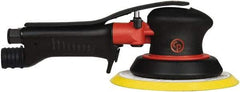 Chicago Pneumatic - 12,000 OPM, 16 CFM Air Consumption, 90 psi Air Pressure, Palm Air Orbital Sander - Round Pad, Hook & Loop Backing, 1/4" Inlet - A1 Tooling