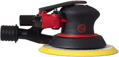 Chicago Pneumatic - 12,000 OPM, 16 CFM Air Consumption, 90 psi Air Pressure, Palm Air Orbital Sander - Round Pad, Hook & Loop Backing, 1/4" Inlet - A1 Tooling