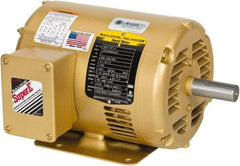 Baldor - 7-1/2 hp, ODP Enclosure, No Thermal Protection, 1,800 RPM, 208-230/460 Volt, 60 Hz, Three Phase Motor - Size 213T Frame, Foot Mount, 1 Speed, Ball Bearings, 9.7 Full Load Amps, F Class Insulation, Reversible - A1 Tooling