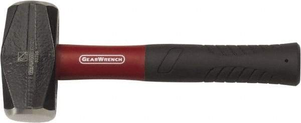 GearWrench - 3 Lb Head Drilling Hammer - 10-1/2" OAL, Fiberglass Handle with Grip, 1.38" Face Diam - A1 Tooling