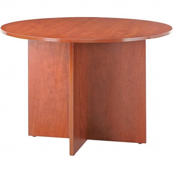 ALERA - 29-1/2" High Stationary Conference Table - 1" Thick, Medium Cherry, Wood Grain Laminate - A1 Tooling