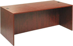 ALERA - Woodgrain Laminate Desk Shell - 71" Wide x 35-1/2" Deep x 29-5/8" High, Medium Cherry - A1 Tooling