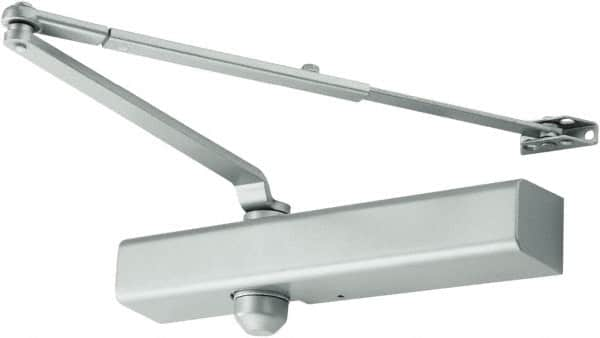 Falcon - 13-1/4" Closer Body Length, Medium Duty Multi-Sized Door Closer Manual Damper - Aluminum Finish, Non-Handed - A1 Tooling