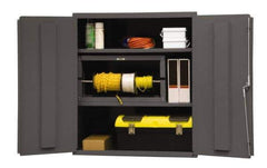 Durham - 2 Shelf Locking Storage Cabinet - Steel, 48" Wide x 24" Deep x 80" High, Gray - A1 Tooling