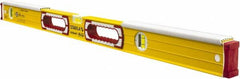 Stabila - 36" Long 3 Vial Spirit Level - Aluminum, Yellow, 2 Plumb & 1 Level Vials - A1 Tooling