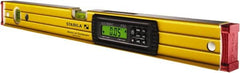 Stabila - Magnetic 24" Long 3 Vial Box Beam Level - Aluminum, Yellow, 1 Plumb & 1 Level Vial - A1 Tooling