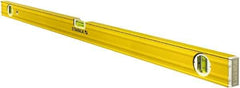 Stabila - 48" Long 3 Vial Box Beam Level - Aluminum, Yellow, 2 Plumb & 1 Level Vials - A1 Tooling