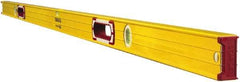 Stabila - 78" Long 3 Vial Box Beam Level - Aluminum, Yellow, 2 Plumb & 1 Level Vials - A1 Tooling