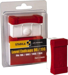 Stabila - Level Replacement End Cap Mount - White, Use with 196, 196M, 196E & 196K Series Levels - A1 Tooling