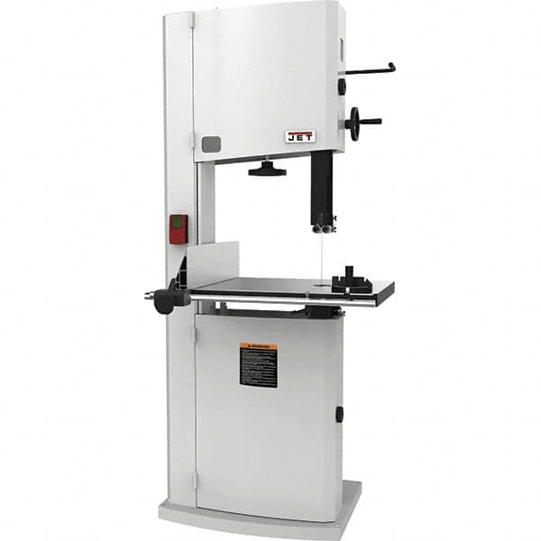 Jet - 18" Throat Capacity, Step Pulley Vertical Bandsaw - 2,300/3,800 SFPM, 1.75 hp, Single Phase - A1 Tooling