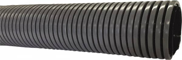 Flexaust - 1-1/4" ID, 29 Hg Vac Rating, 20 psi, Polyethylene Vacuum & Duct Hose - 50' Long, Gray, 2.4" Bend Radius, -40 to 140°F - A1 Tooling