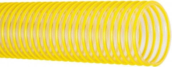 Flexaust - 3" ID, 26 Hg Vac Rating, 32 psi, Polyurethane Vacuum & Duct Hose - 25' Long, Yellow, 3.7" Bend Radius, -40 to 200°F - A1 Tooling