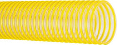 Flexaust - 2-1/2" ID, 28 Hg Vac Rating, 35 psi, Polyurethane Vacuum & Duct Hose - 25' Long, Yellow, 3.7" Bend Radius, -40 to 200°F - A1 Tooling