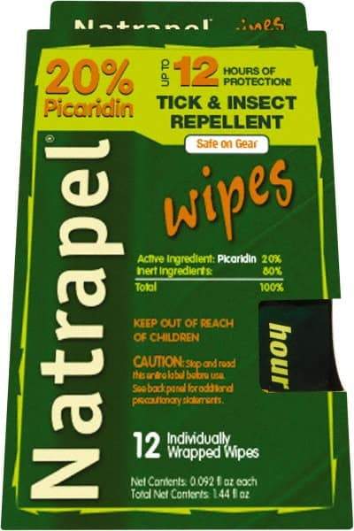 Natrapel - 12 Count 20% Picaridin Towelette - For Mosquitos, Ticks - A1 Tooling