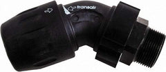 Transair - 1-1/2" ID, 40mm OD, 45° Male Elbow - Plastic, 232 Max psi, 2 Male NPT - A1 Tooling