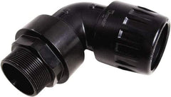 Transair - 7/8" ID, 25mm OD, 90° Male Elbow - Plastic, 232 Max psi, 3/4 Male NPT - A1 Tooling