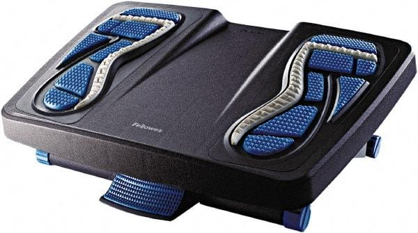 FELLOWES - 17-7/8" Wide, 6-1/2" High Foot Rest - Charcoal, Blue & Gray - A1 Tooling