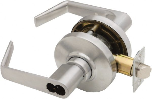 Storeroom Lever Lockset for 1-3/8 to 1-7/8″ Thick Doors No Cylinder, 2-3/4″ Backset, Satin Chrome Finish