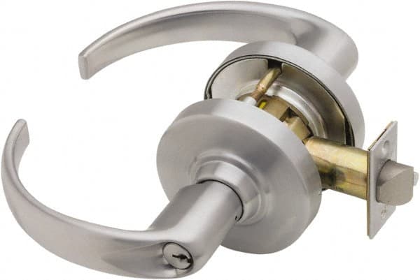 Storeroom Lever Lockset for 2-1/8″ Thick Doors Schlage C keyway, 2-3/4″ Backset, Satin Chrome Finish