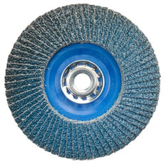 ‎5″ × 5/8″-11 Flap Disc BlueFire Quick Trim Type 27 Plastic Plate 40 Grit - A1 Tooling