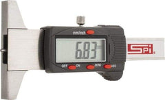 SPI - 0mm to 30mm Steel Electronic Depth Gage - 0.03mm Accuracy, 0.01mm Resolution, 60mm Base Length - A1 Tooling